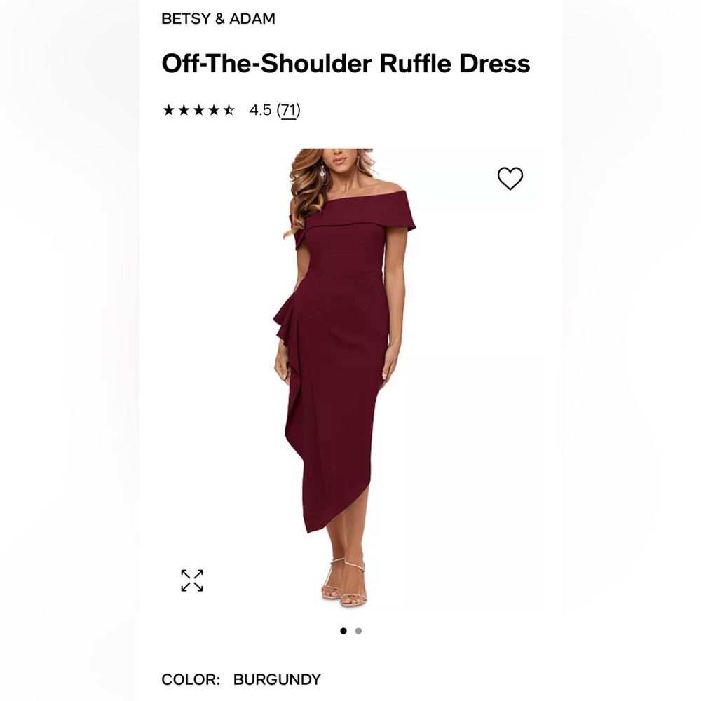 Off the shoulder Midi Ruffle Dress